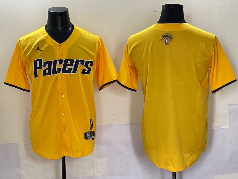 Men 2025 Indiana Pacers Blank Yellow Joint Name NBA Jersey style 10->->NBA Jersey
